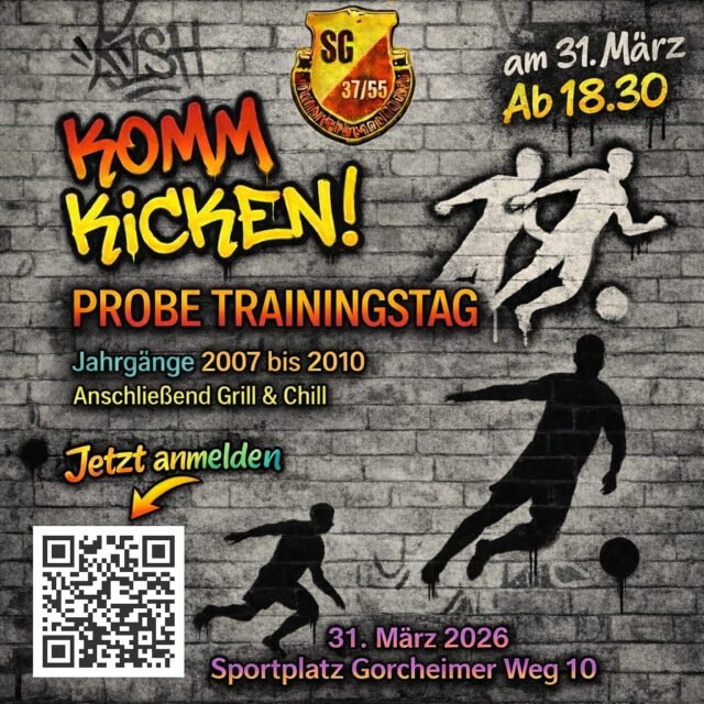 Probetraining für die Jahrgänge 2007 bis 2010